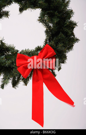 Ghirlanda di Natale con l'abete, close-up Foto Stock