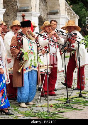 Ukrainian folk festival, Kamianets Podilskyi, Podolia, Khmelnytskyi oblast (provincia), Ucraina Foto Stock