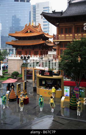 Cina Shanghai Jingan Temple Foto Stock
