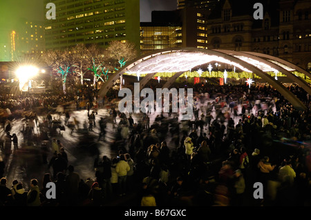 Pista di pattinaggio su ghiaccio a Toronto Foto Stock