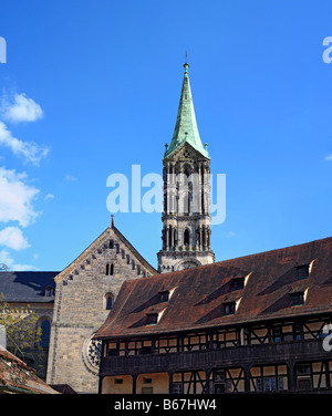 Cattedrale (1237), Bamberg, sito Patrimonio Mondiale dell'UNESCO, Baviera, Alta Franconia, Germania Foto Stock