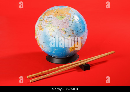 Globo con bacchette Foto Stock