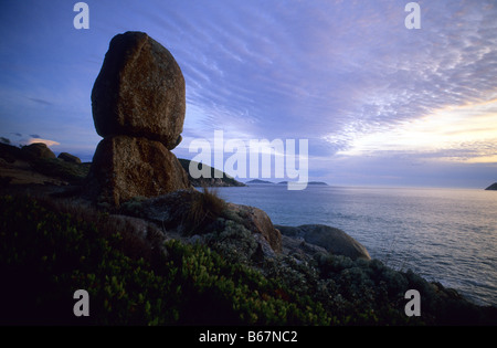 Rocce di granito nei pressi della baia di whisky, Wilsons Promontory National Park, Victoria, Australia Foto Stock