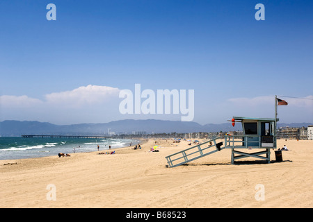 Vista di Marina Del Ray Beach, Los Angeles, California, Stati Uniti d'America Foto Stock