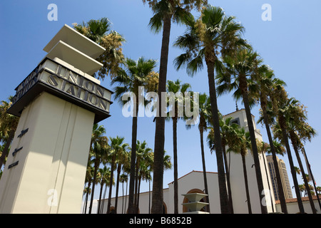 Vista esterna della Union Station, Los Angeles, California, Stati Uniti d'America Foto Stock