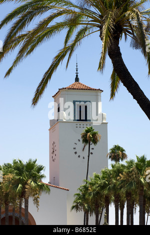 La Union Station Tower, Los Angeles, California, Stati Uniti d'America Foto Stock