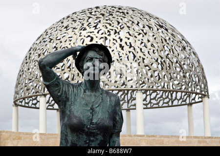 HMAS Sydney memorial in Geraldton, Western Australia, che commemora la morte di 645 persone dopo l'affondamento di navi nel 1941 Foto Stock