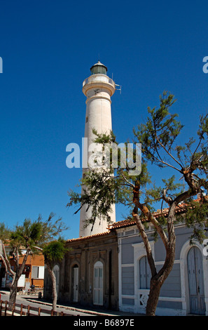 Faro di Punta Secca, provincia di Ragusa, Sicilia, Italia Foto Stock