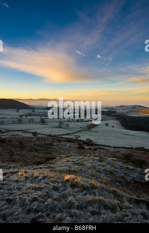 La Cleveland Hills in inverno dal grande Ayton Moor North York Moors National Park Foto Stock