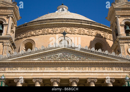 Chiesa Parrocchiale dell'Assunzione della Beata Vergine Maria, conosciuto anche come chiesa di Santa Maria, Mosta, Malta Foto Stock