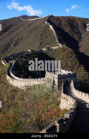 Cina vicino a Pechino la Grande Muraglia di Mutianyu della Cina Foto Stock