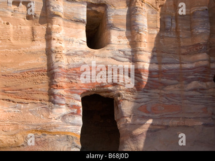 Nabatean tomba a Petra, Giordania Foto Stock
