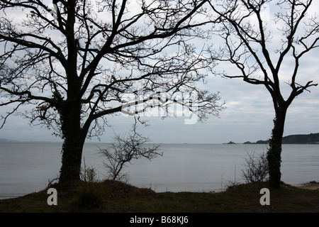 Vista da ovest attraversare la Mumbles, Swansea, West Glamorgan, South Wales, Regno Unito Foto Stock