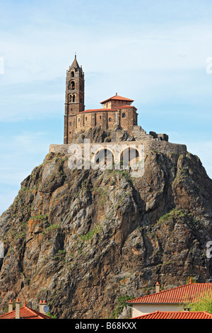 Saint Michel d'Aiguille Cappella, Le Puy en Velay, Auvergne, Francia Foto Stock