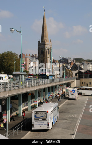 Plymouth Devon England Regno Unito Bretonside la stazione degli autobus nel centro della città Foto Stock