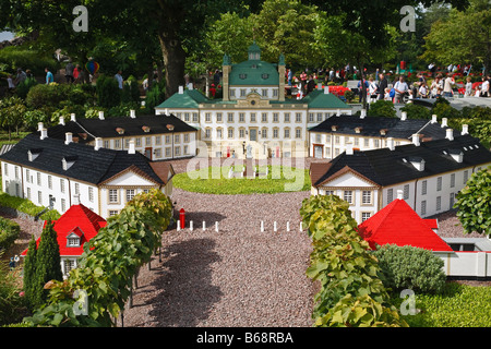 Modello di Lego del Fredensborg Palace a Legoland a Billund, nello Jutland, Danimarca Foto Stock