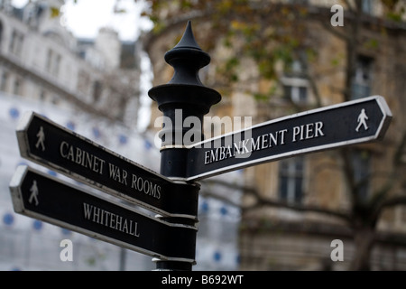 Un cartello nel centro di Londra. Foto Stock