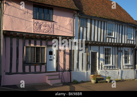 Case a Lavenham Foto Stock