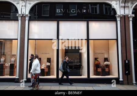 Bulgari store in New Bond Street, Londra Foto Stock