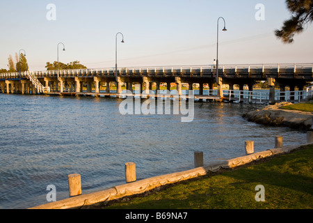 Ponte a Mandurah Australia Occidentale Foto Stock