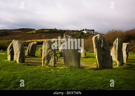 Permanente Drombeg Stone Circle Glandore West Cork in Irlanda Foto Stock