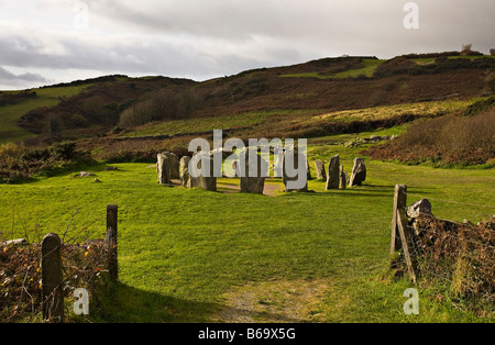 Drombeg Stone Circle Glandore West Cork in Irlanda Foto Stock