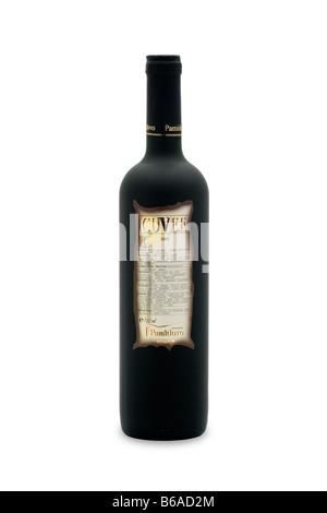 Cuvee 2003 vino rosso secco Bulgaria pamidovo Thracian cantina pasticcio cabernet sauvignon mavrud merlot dark ricco colore rubino oak vaniglia Foto Stock