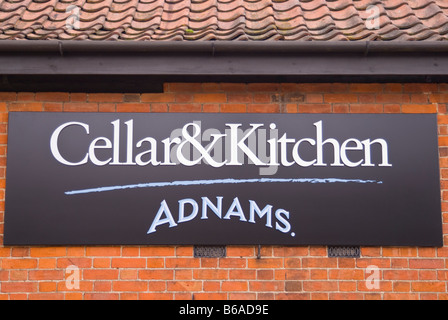 Adnams cantina & Cucina shop store accedi Harleston,Norfolk, Regno Unito Foto Stock