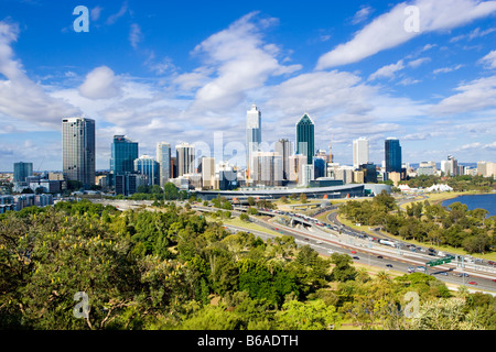 Perth da King's Park, Australia occidentale Foto Stock