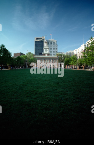 L'Independence Mall, sito della firma della dichiarazione di indipendenza, 1776, Philadelphia, Pennsylvania, Stati Uniti d'America Foto Stock