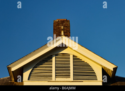 Gable End su Victorian Railroad Depot in Etowah Tennessee Foto Stock