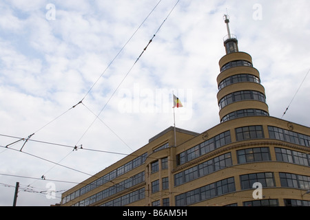 Flagey center di Ixelles, landmark edificio art deco che ospita ora un centro culturale a Bruxelles, in Belgio Foto Stock