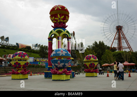 Addobbi floreali per Pechino le Olimpiadi del 2008 Foto Stock