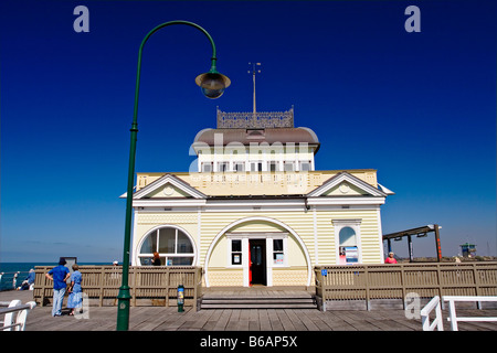 Melbourne Scenic / St Kilda Pier chiosco in Melbourne Victoria Australia. Foto Stock