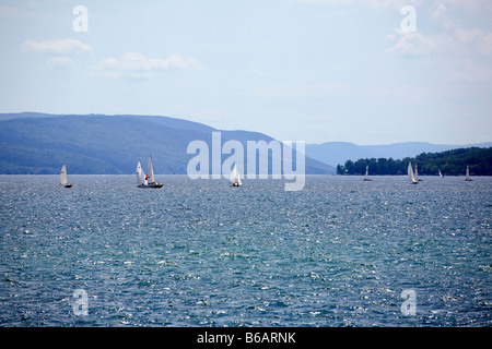 Lago Canandaigua nella regione dei Laghi Finger dello Stato di New York Foto Stock