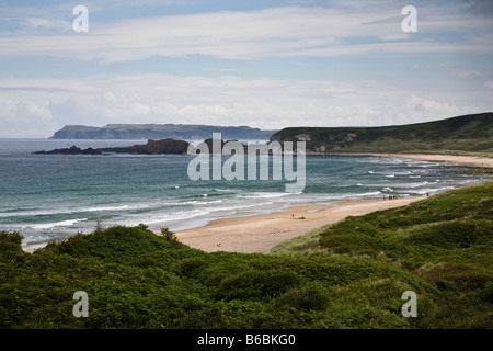 Whitepark Bay (National Trust), County Antrim, Irlanda del Nord Foto Stock