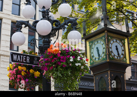 Orologio a vapore " Gas " Città di Vancouver " British Columbia " Canada Foto Stock