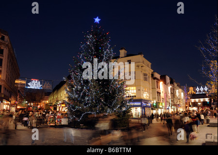 Il centro di Liverpool albero di Natale Foto Stock