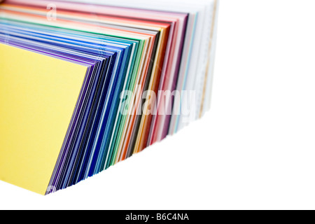 Disposizione del campione di colore abstract close up shot Foto Stock