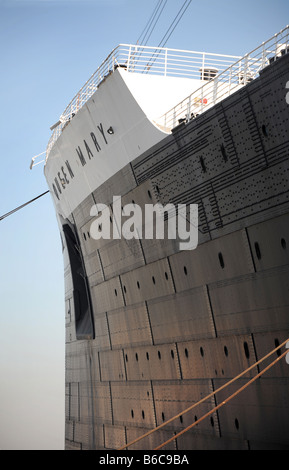 Prua della Regina Maria ocean liner Foto Stock