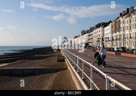 Regno Unito, Inghilterra, 9 dicembre 2008. Il lungomare di Hastings sulla East Sussex costa. Foto Stock