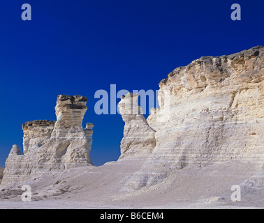 KANSAS - Monumento Rocce, una naturale nazionale Landmark, sapere come il Kansas Badlands in Gove County. Foto Stock