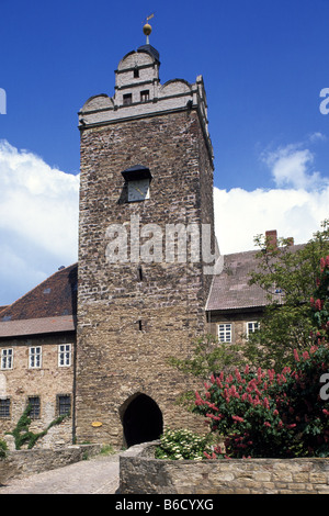 Facciata del castello, Allstedt, Sassonia-Anhalt, Germania Foto Stock