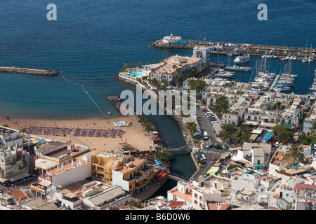 Vista aerea del Puerto de Mogan Foto Stock