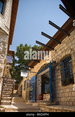 Gallerie d'arte artisti TRIMESTRE SAFED vecchio villaggio sulla collina Galilea superiore ISRAELE Foto Stock