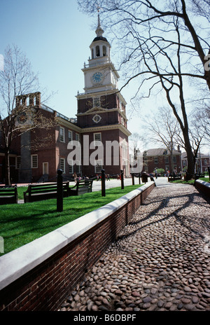 L'Independence Mall, sito della firma della dichiarazione di indipendenza, 1776, Philadelphia, Pennsylvania, Stati Uniti d'America Foto Stock