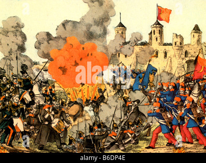 Battaglia di SILISTRA nel 1878 tra la Russia e la Turchia durante la loro guerra 1877-78 Foto Stock