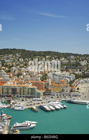 Vista aerea del porto di Nizza, Francia Foto Stock