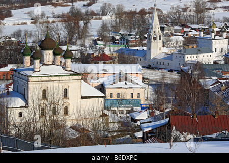 Vista panoramica su Gorohovets da San Nicola monastero, Gorohovets, Vladimir regione, Russia Foto Stock