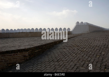 Ingresso e all'interno della fortezza Ark, Bukhara, Uzbekistan Foto Stock